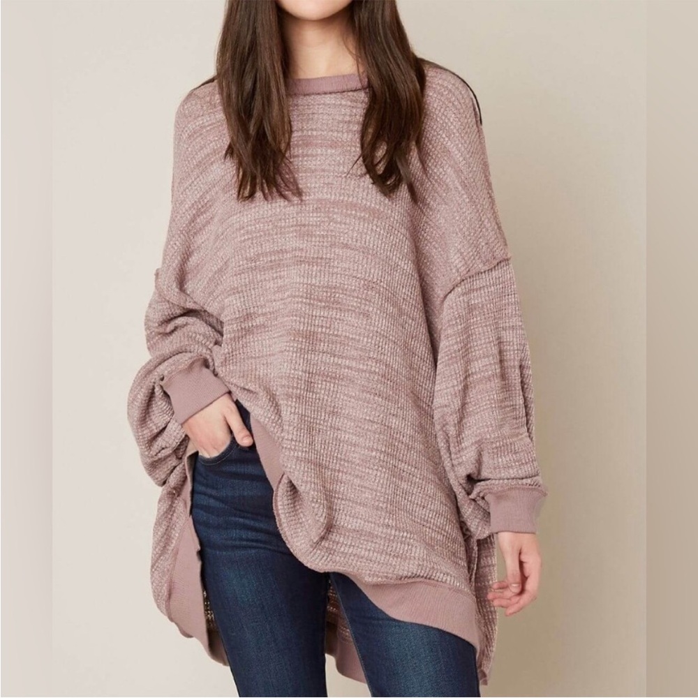 We The‎ Free Free People Waffle Knit Oversized Sweater